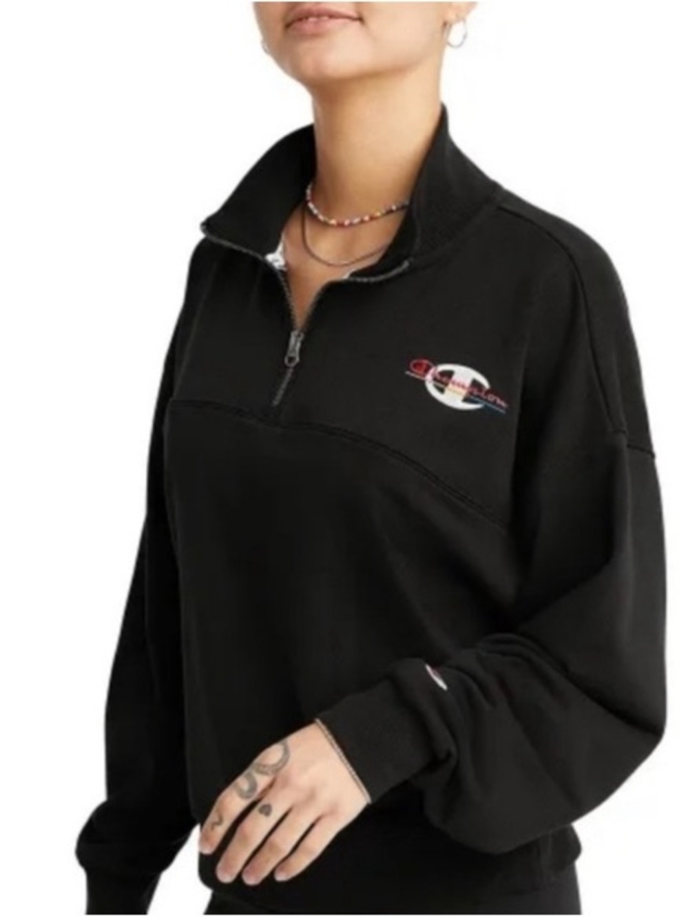 Champion Black Quarter-Zip Pullover - S/XS